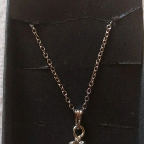 Silver 925 Necklace with Wooden Bead new