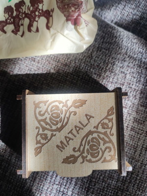 Wooden box with soap new, Matala souvenir
