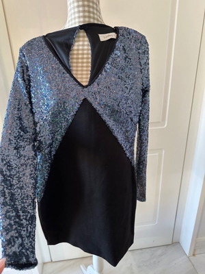 Lashes dress used with blue sequins, size small