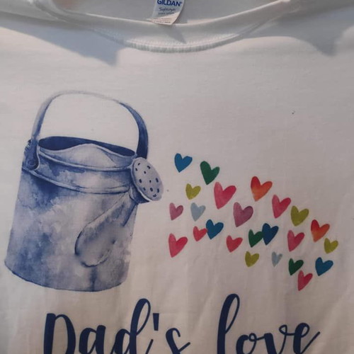 T-shirt Daddy's Love νέα αφόρετη βαμβακερή μπλούζα 4XL λευκή