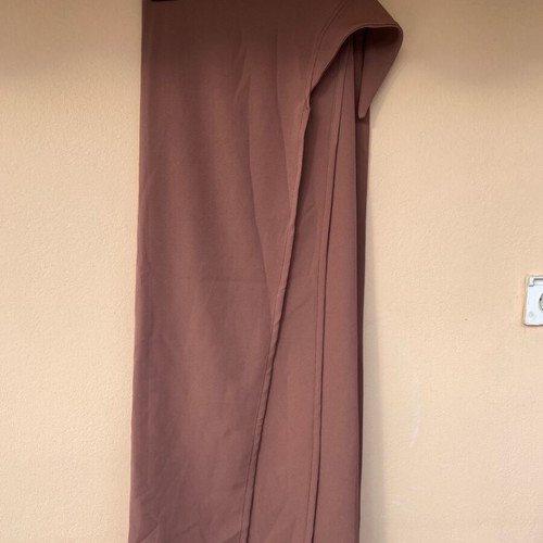 Brown skirt new with side tie, high waist, L/XL