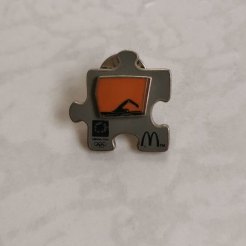 Olympics Athens 2004 Pin like new, swimming sponsor McDonald's