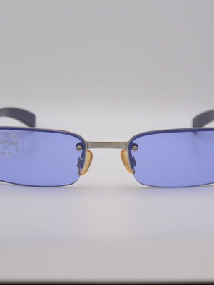 Kipling K533 Vintage Rimless Sunglasses New Blue Silver