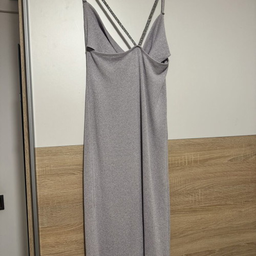 Mango glitter dress like new, grey and silver, size L