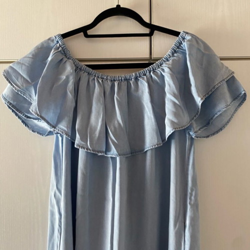 Premium denim dress Zara blue size M new