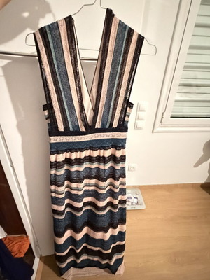 Missoni maxi dress like new, straight cut with colorful pattern, size S/M