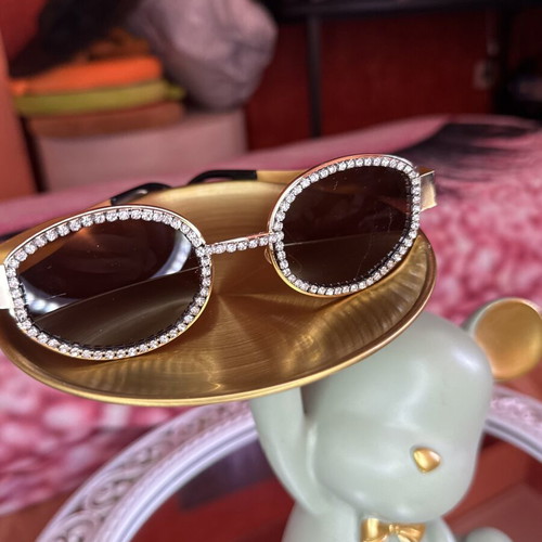 Women's sunglasses like new with rhinestones, multicolor and silver