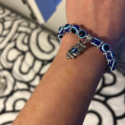 Unisex handmade bracelet new with evil eye and owl design