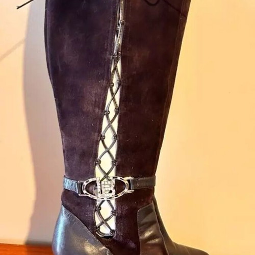 Laura Biagiotti Women's Brown Heeled Boots used, size 39