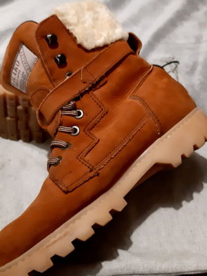 Μποτάκια Fraco Austria unisex 40, καφέ δέρμα, γούνα, αντιολισθητική σόλα