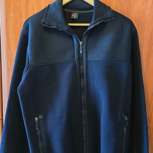 Men's black warm fleece sweatshirt XL