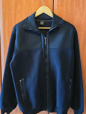 Men's black warm fleece sweatshirt XL