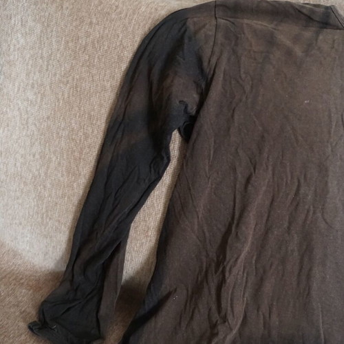 Men's long-sleeve shirt used, brown, size M