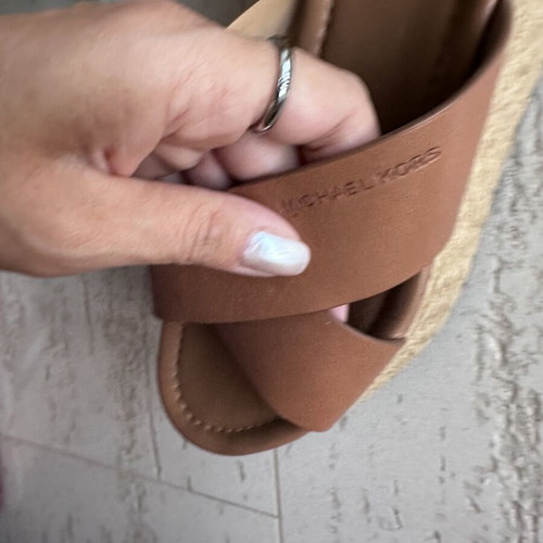 Michael Kors leather slippers like new, size 38, brown