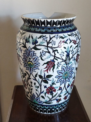 Vase with floral decoration