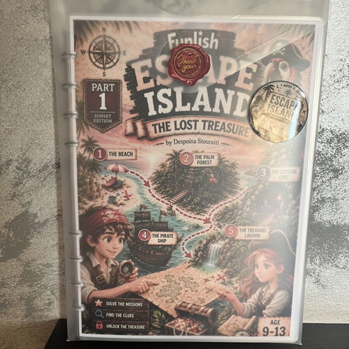 Escape Island interactive puzzle book for kids 9+ new