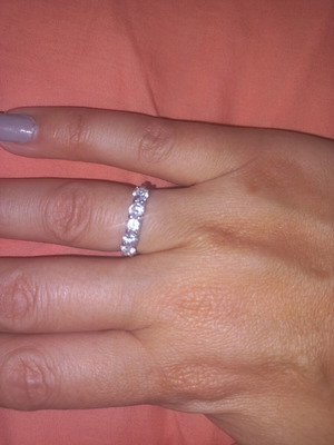 Silver ring with stones like new