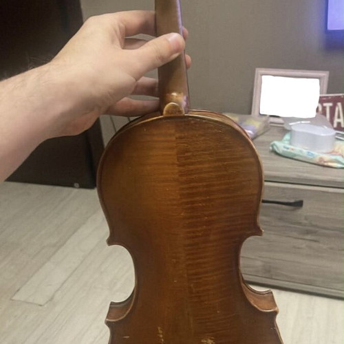 Old professional violin with bow