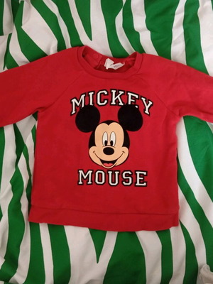 Φούτερ Mickey Mouse κόκκινο σαν καινούργιο 6-9 μηνών