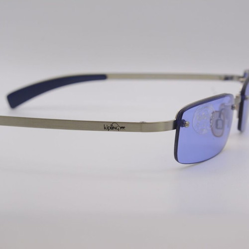 Kipling K533 Vintage Rimless Sunglasses New Blue Silver