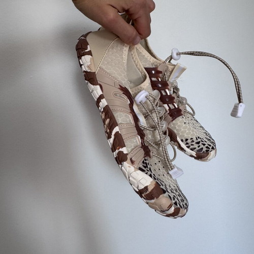 Bearefoot women's athletic shoes new, beige desert camo, size 38.5-39