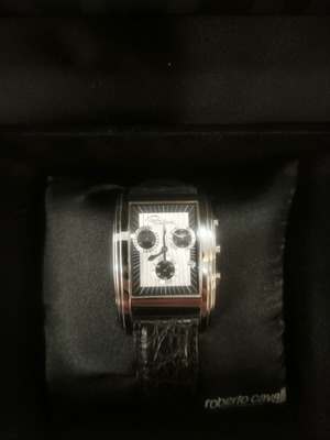 Roberto Cavalli Eson Chrono men's watch new, stainless steel case