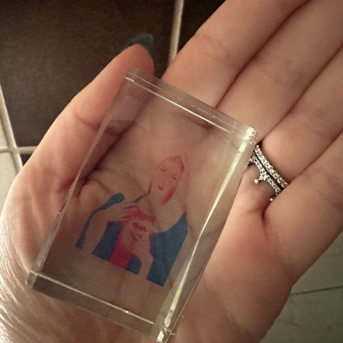 Glass small icon of Panagia like new