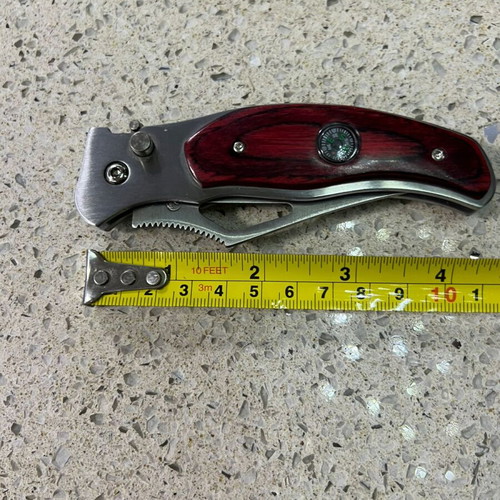 Voyager Folding Knife New with Compass and Belt Clip