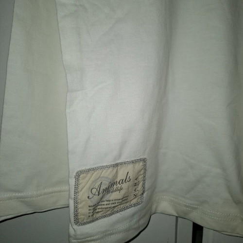 Animals blouse like new, white and gray, size M