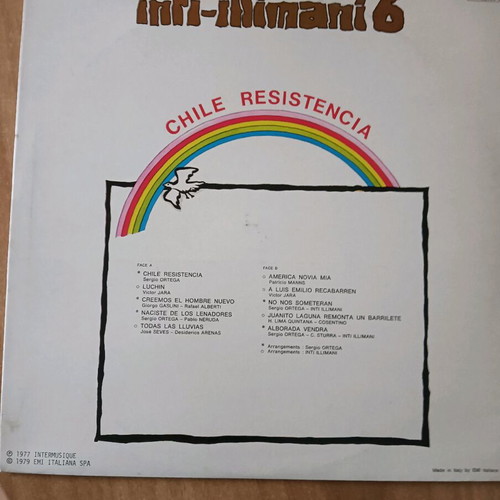 Inti-Illimani Chile Resistencia vinyl like new