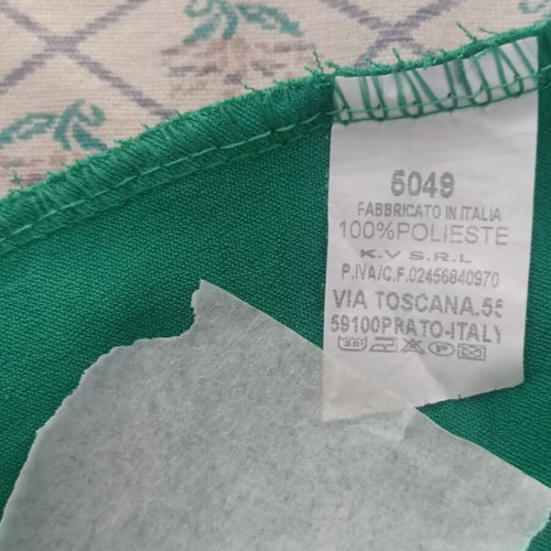 Women's green shirt dress like new, size XL, made in Italy