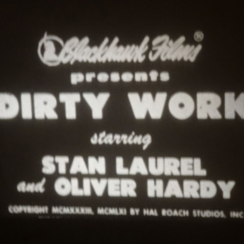 Standard 8mm film used "Dirty Work" 1933 comedy
