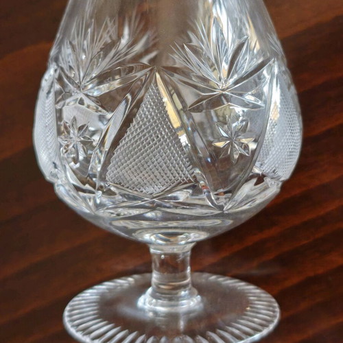 Brandy glasses made of Bohemian crystal like new, set of 6
