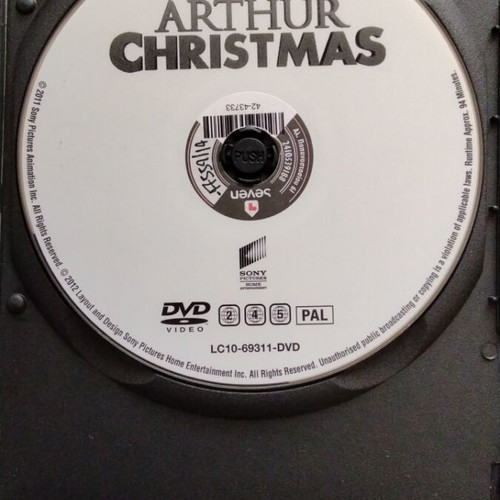 Arthur Christmas DVD used, dubbed with Greek subtitles
