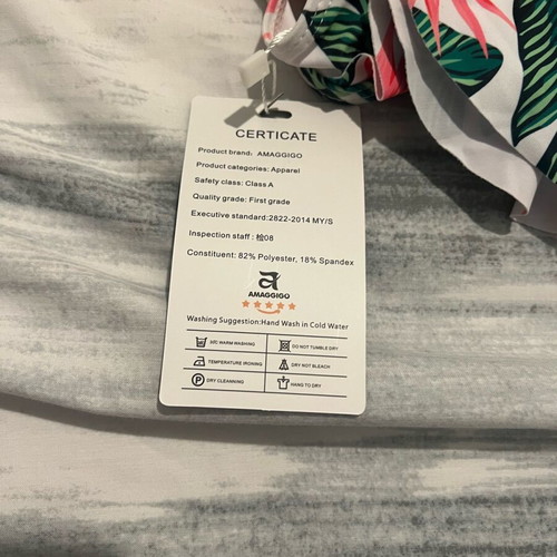 Amaggigo two-piece swimsuit new, high waisted, halter green
