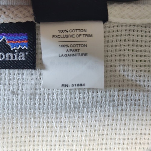 Patagonia men's polo shirt XL off-white waffle knit like new