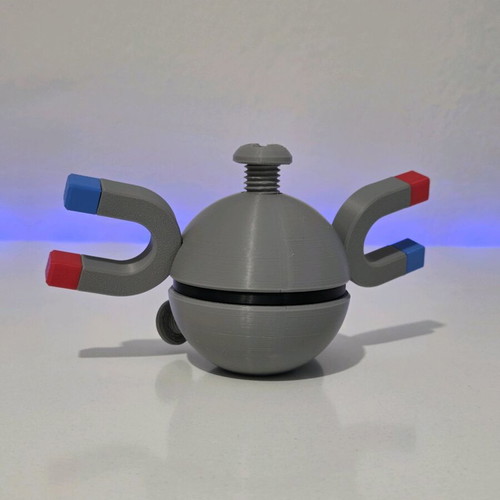 Magnemite Pokéball made to order with keychain
