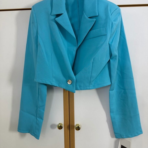 Mini skirt and jacket set turquoise one size new
