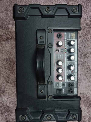 Roland Cube 20XL amplifier used with acoustic guitar simulator