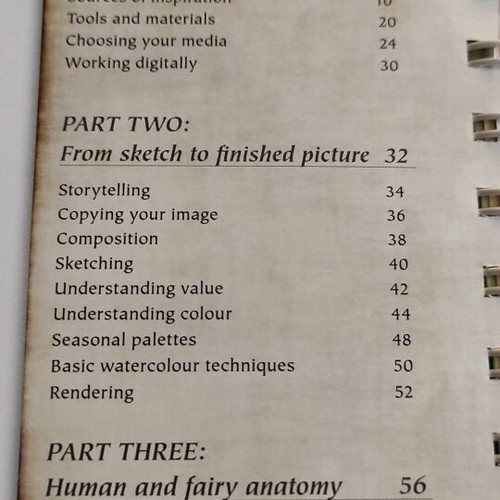 The Fairy Artist's Figure Drawing Bible hardcover spiral-bound like new