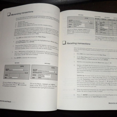 Quicken Program Disk and User's Manual used for Apple IIGS, IIc, IIc Plus, IIe