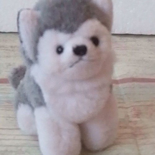Vintage stuffed dog Trudi Peluches Siberian Husky like new