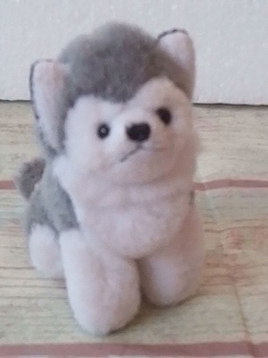 Vintage λούτρινο σκυλάκι Trudi Peluches Siberian Husky σαν καινούργιο