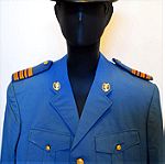  Πλήρης στολή τελωνιακού αξιωματικού (πηλήκιο-χιτώνιο-παντελόνι-ημιχλαίνιο) σε άριστη κατάσταση (140 ευρώ)