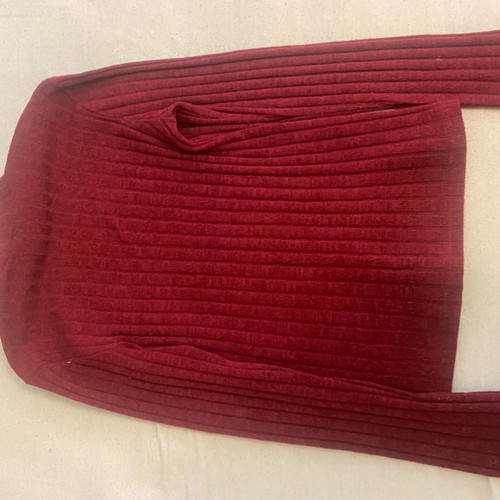 Blouse with neck used, burgundy, size S