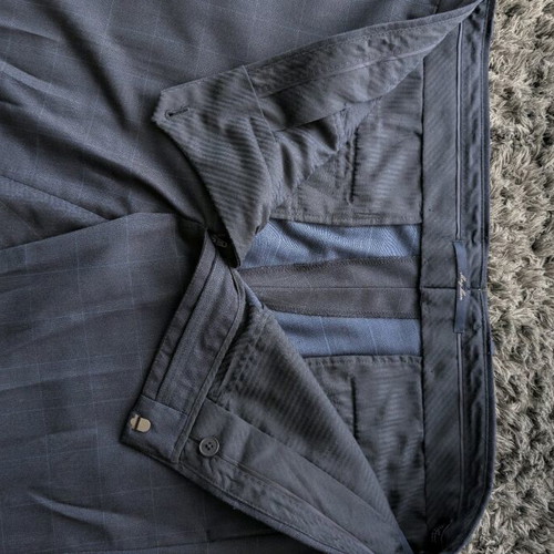 Mango Man Super Slim Fit suit like new, dark blue windowpane check
