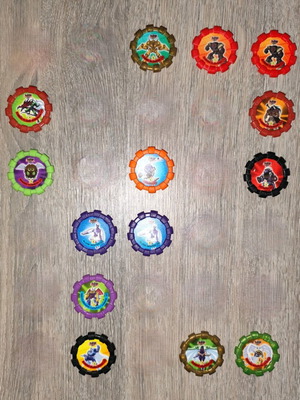 Yu-Gi-Oh! Boinx caps like new, pack of 14 pieces