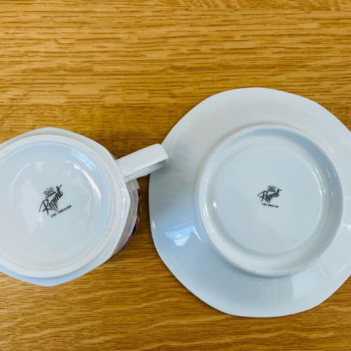 Set of 6 Crown Regent Fine porcelain coffee cups like new