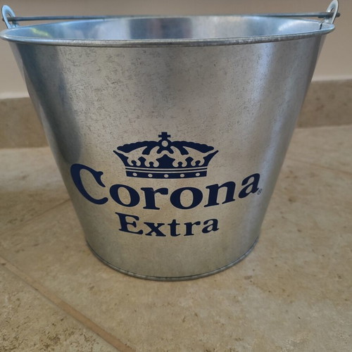 Corona Extra metal ice buckets set like new, 2 pieces