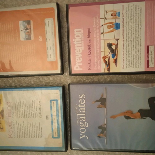 Fitness DVDs for women used, pack of 5, with dubbing